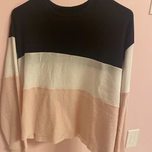 Hollister Color block Boyfriend Long Sleeve Shirt